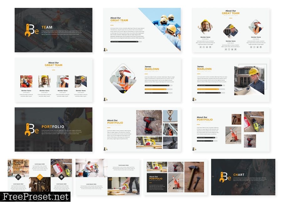 Building & Construction Google Slides Template 5EDBAR