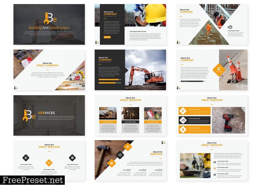 Building & Construction Google Slides Template 5EDBAR