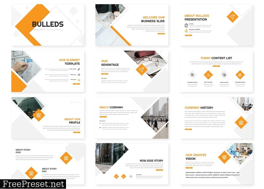 Bulleds - Business Powerpoint Template PGFQLA4