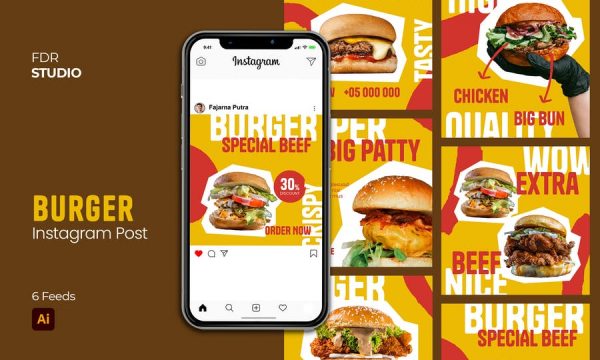 Burger Instagram Post KD5XAP2