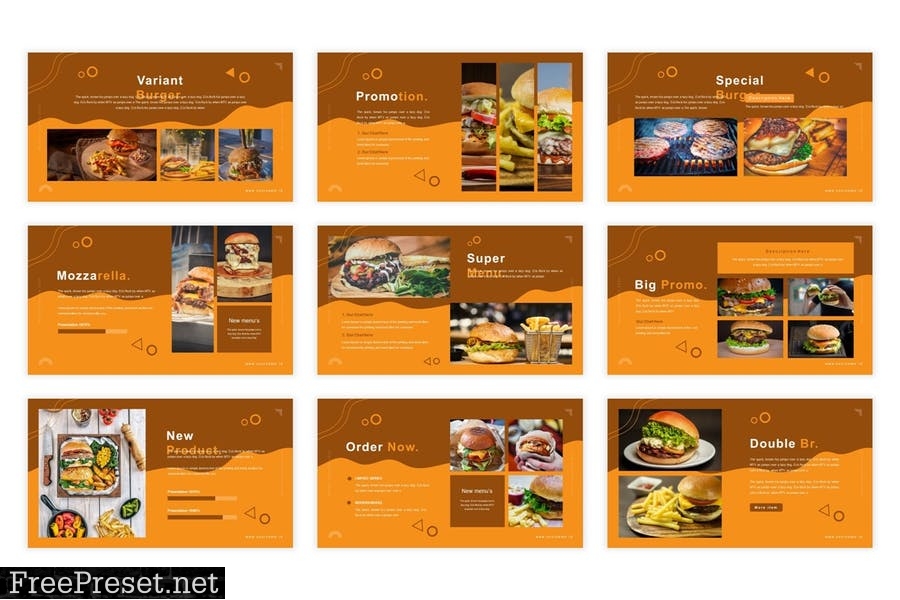 Burger're Presentation Template PXMJRL2