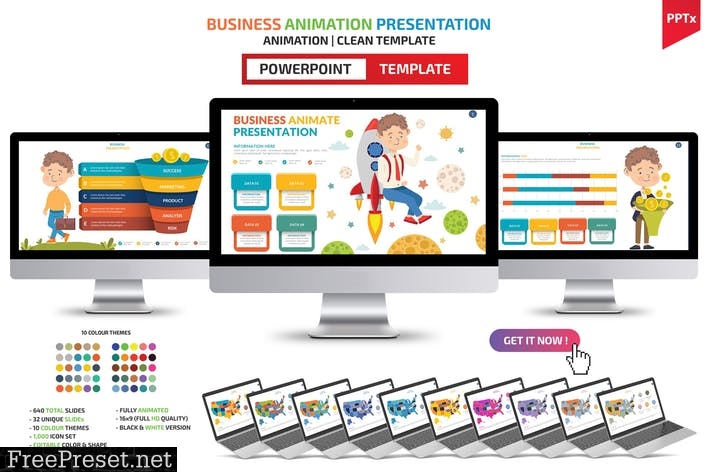 Business Animation Powerpoint Template SP2PN9A