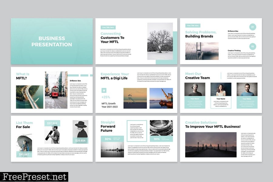 Business PowerPoint Presentation Template BQDPB7N