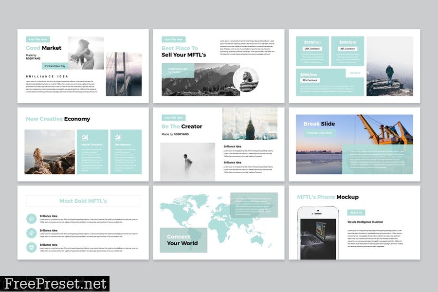 Business PowerPoint Presentation Template BQDPB7N