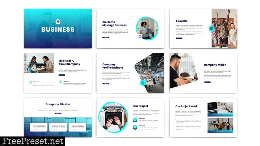 BUSINESS - Powerpoint Template EWQWNJA