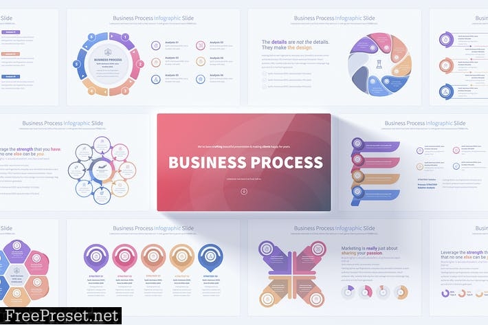 Business Process - PowerPoint Infographics Slides XGEA4SP