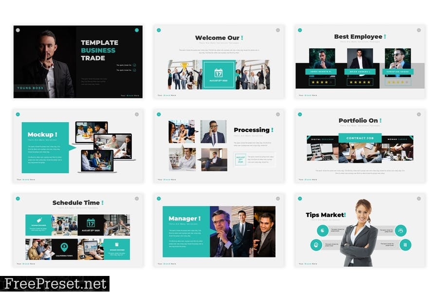 Business Trade Presentation Template VU7W5KU