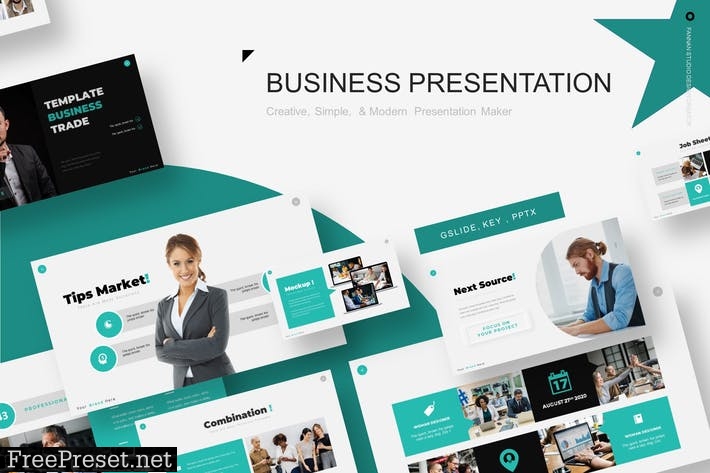 Business Trade Presentation Template VU7W5KU