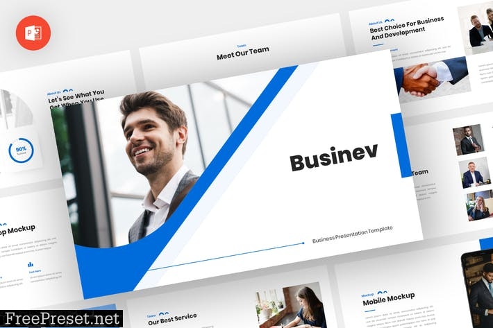 Businev - Business Powerpoint Template 766DL6W