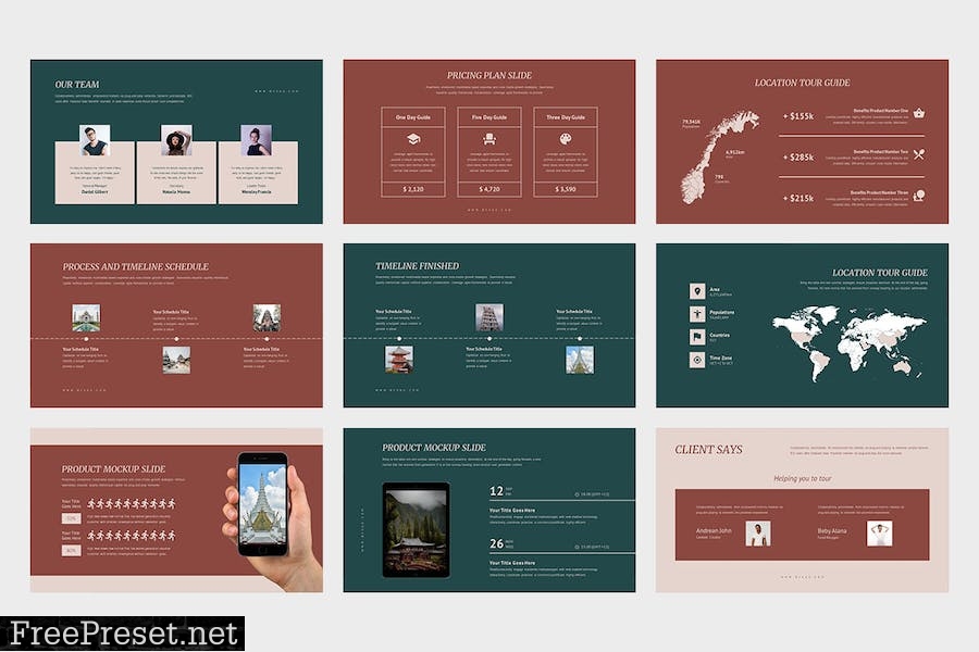 Byvae : Tour Guide Agency Powerpoint Template 69UV75E