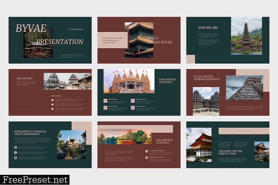 Byvae : Tour Guide Agency Powerpoint Template 69UV75E