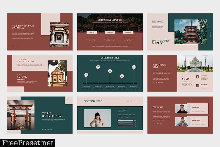 Byvae : Tour Guide Agency Powerpoint Template 69UV75E