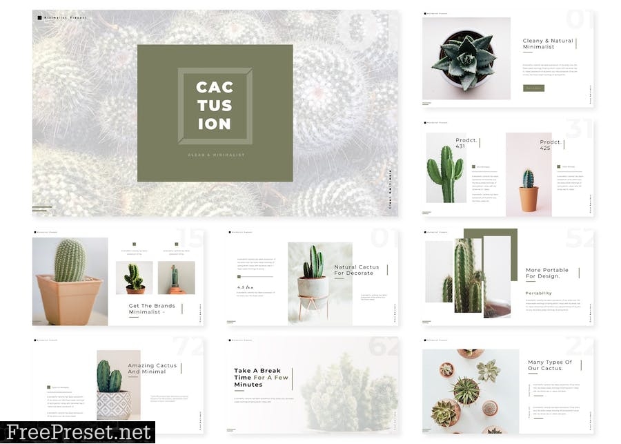 Cactusion | Powerpoint, Keynote, Google Slides V6353DW