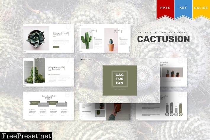 Cactusion | Powerpoint, Keynote, Google Slides V6353DW