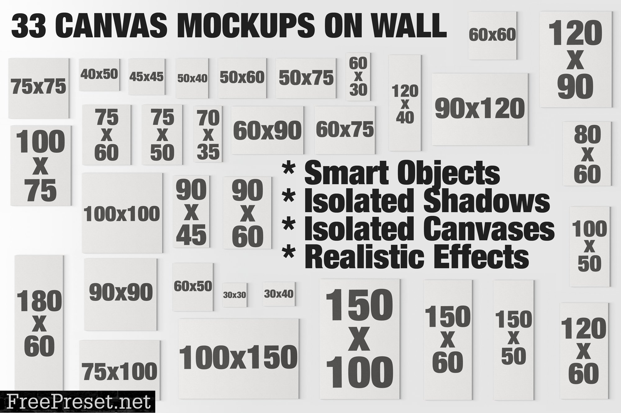 Canvas Mockups - Frames Mockups v 10