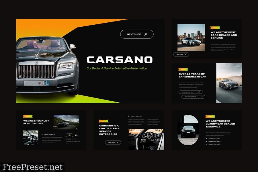 Car Dealer & Service Automotive PowerPoint FJPLTNA