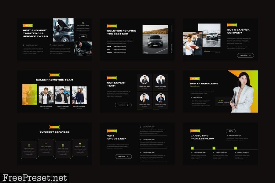 Car Dealer & Service Automotive PowerPoint FJPLTNA