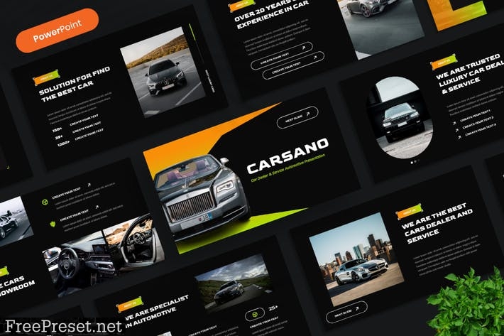 Car Dealer & Service Automotive PowerPoint FJPLTNA