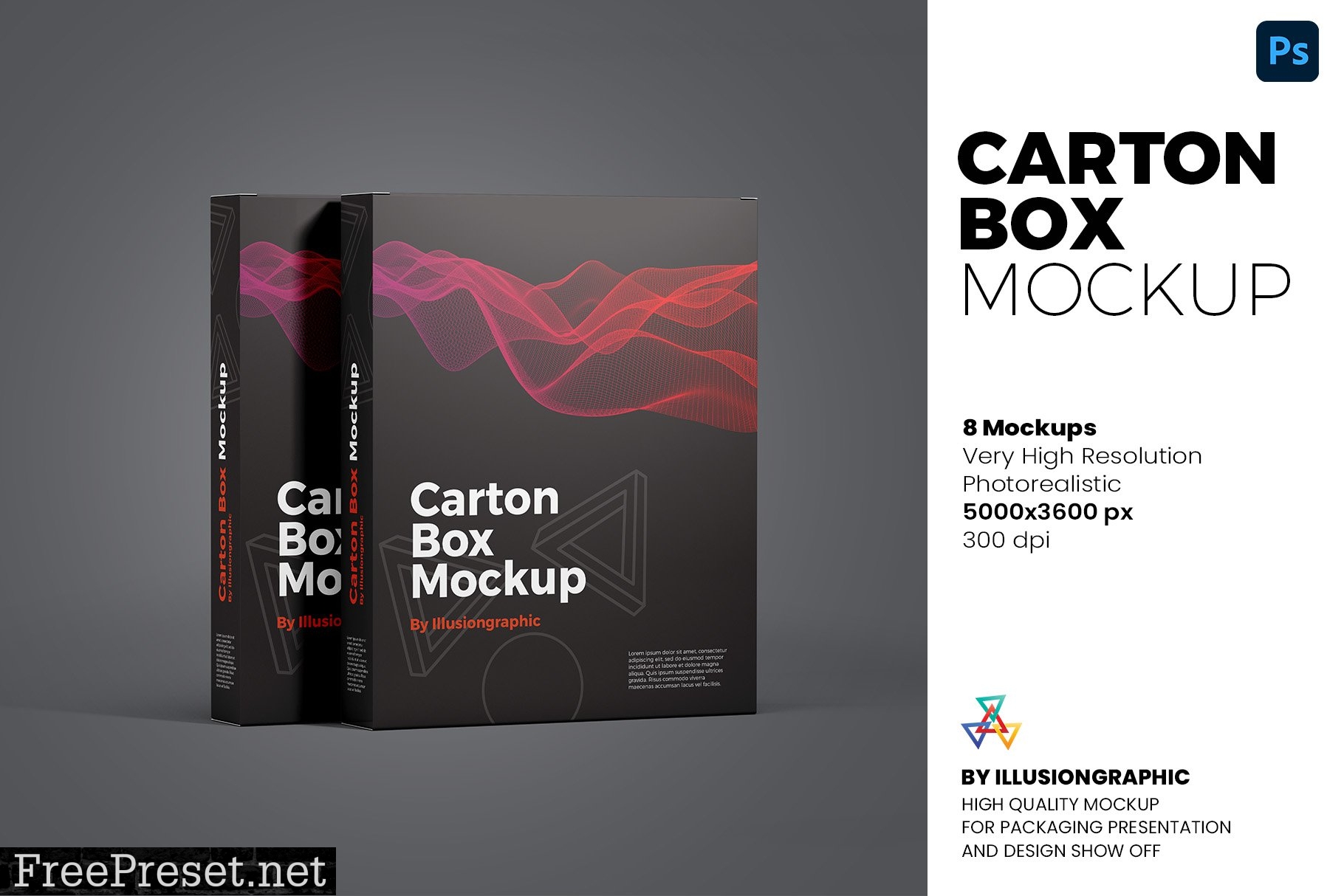 Carton Box Mockup - 8 Views 6102134