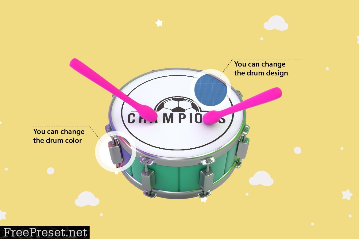 Cartoon Drum Kit 7360288