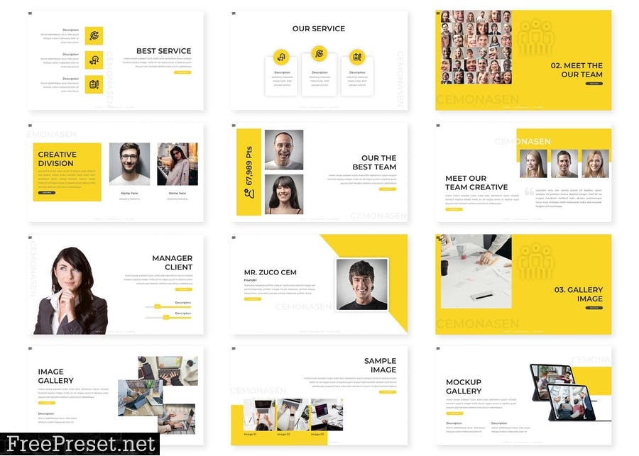 Cemonasen - Business Powerpoint Template CKKX484