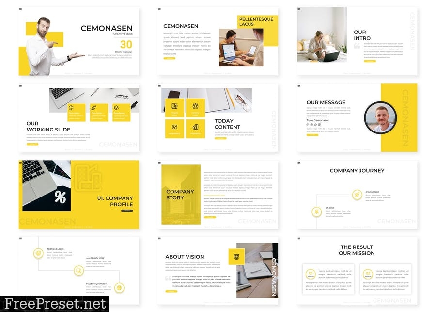 Cemonasen - Business Powerpoint Template CKKX484