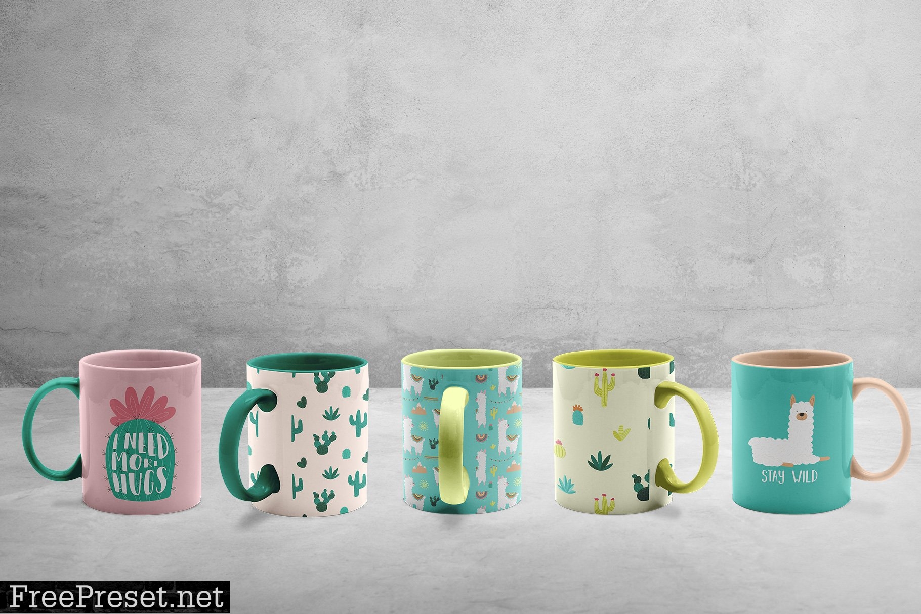 Ceramic Coffee Mugs Mockup Set 4518444