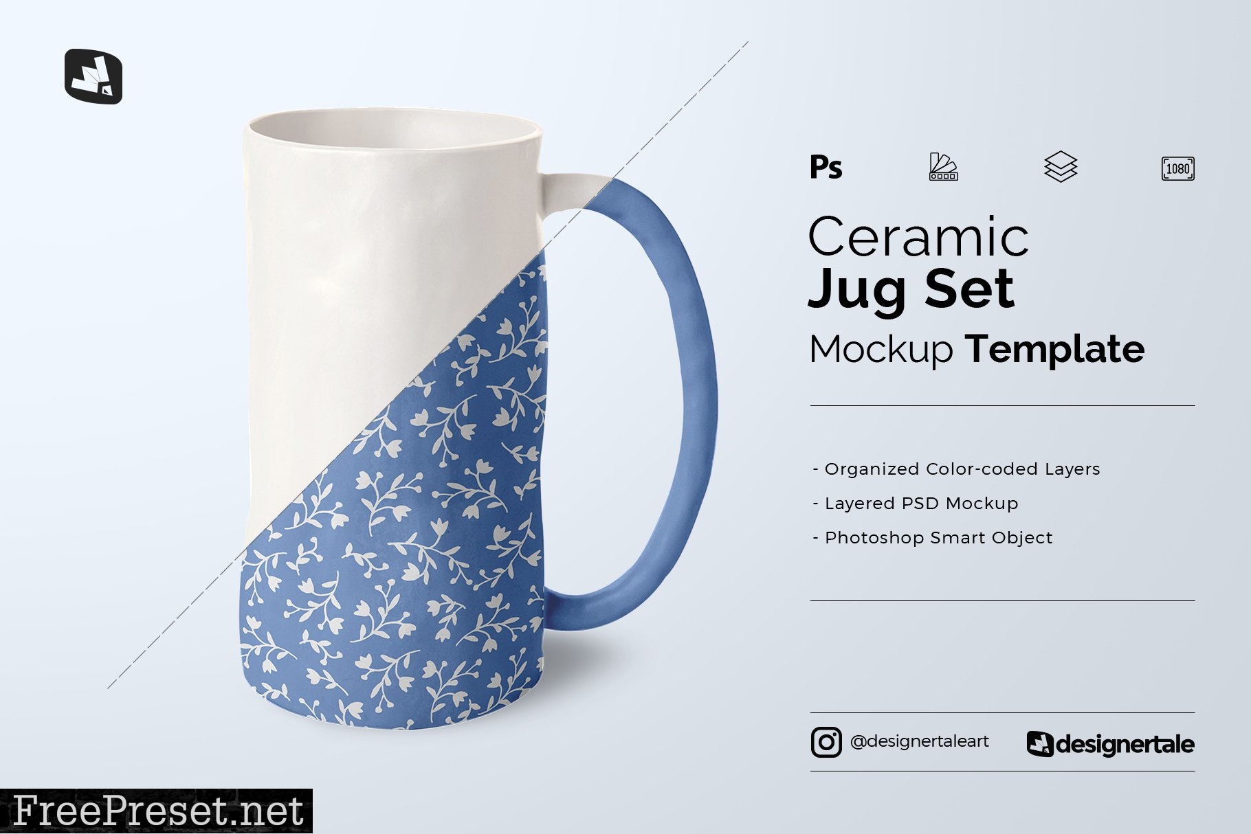 Ceramic Jug Set Mockup 4729283