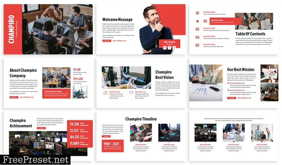 Champiro - Business Template Prensentation K7ATZW5