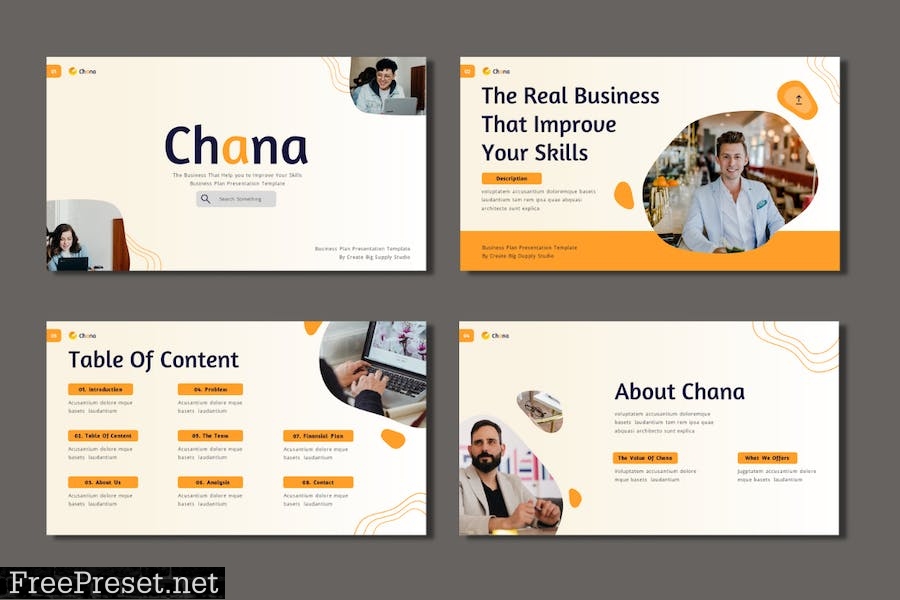 Chana Powerpoint Business Plan Presentation 54NM6XM