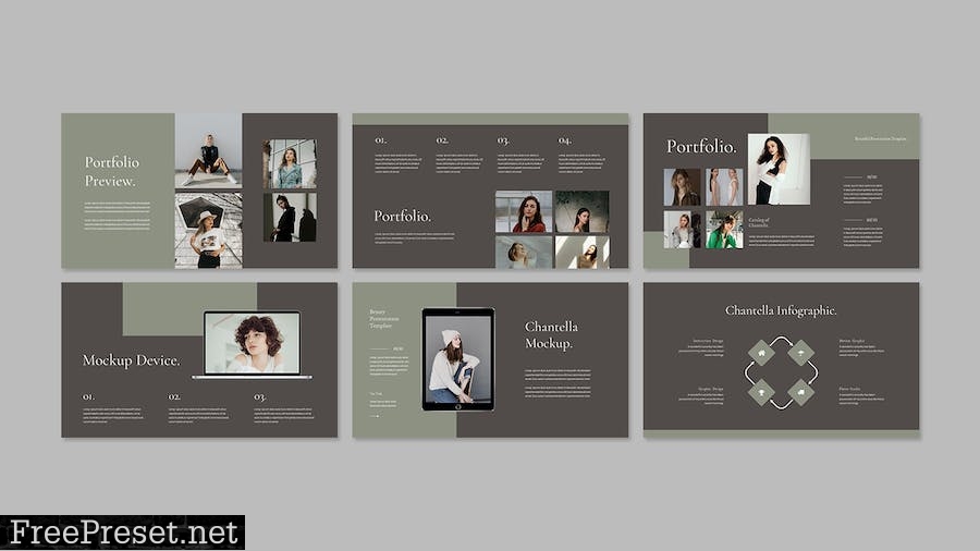 Chantella Beautiful PowerPoint Template S648JXW