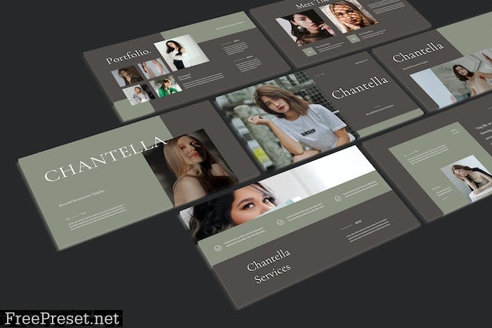 Chantella Beautiful PowerPoint Template S648JXW