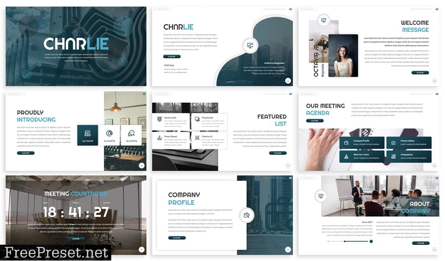 Charlie - Creative Agency Prensentation Template 75TVAYQ