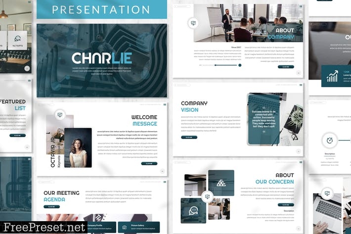 Charlie - Creative Agency Prensentation Template 75TVAYQ