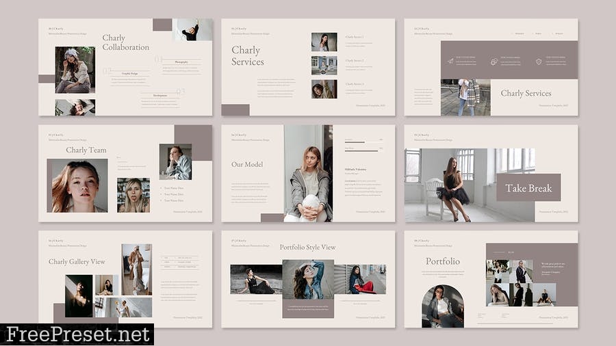 Charly Minimalist Presentation PowerPoint Template HN5TK9R