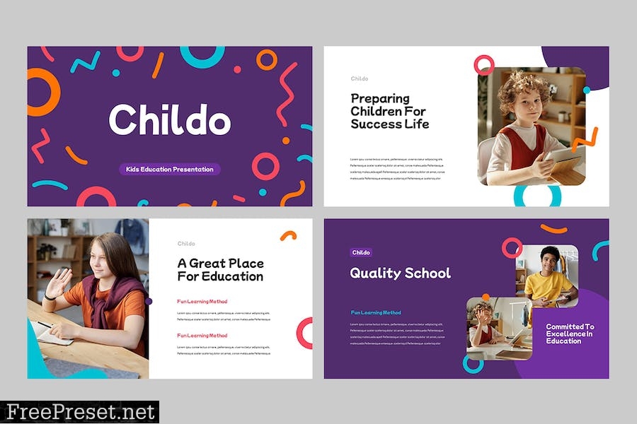 CHILDO - Education Kindergarten Powerpoint N9QM2MP