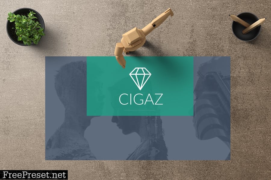 CIGAZ Powerpoint Template HG8HP4