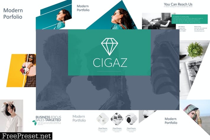 CIGAZ Powerpoint Template HG8HP4