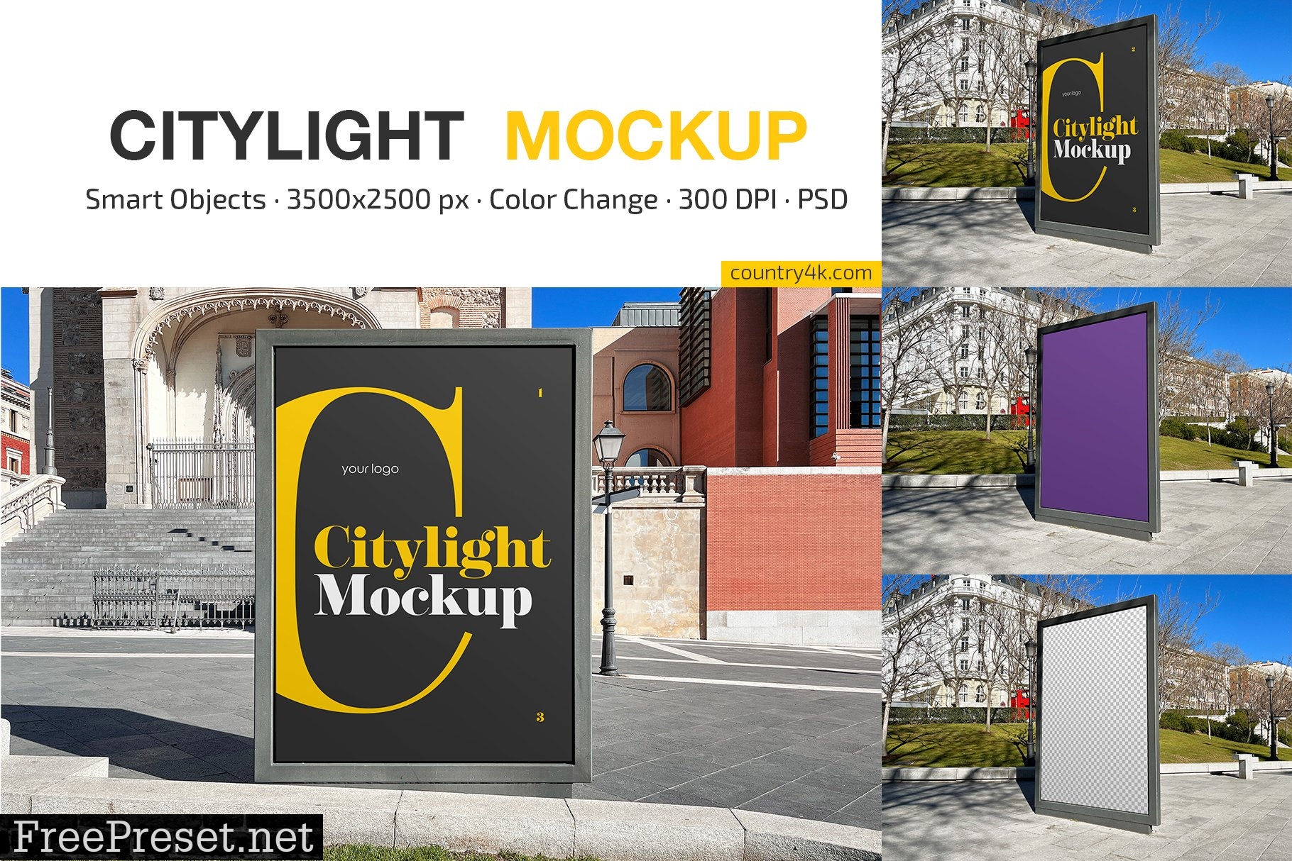 Citylight Outdoor Advertising Mockup 7259192