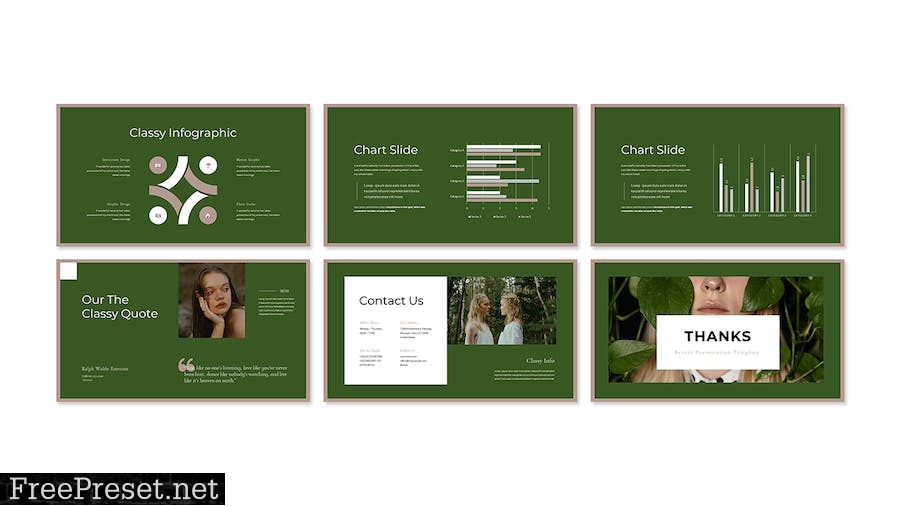 Classy - Beauty Presentation PowerPoint Template MDRK4L4