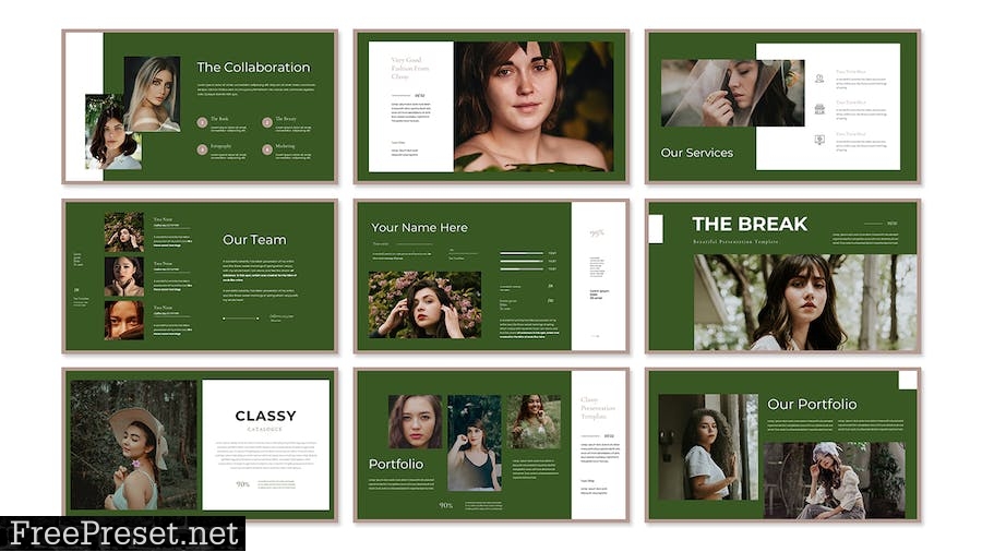 Classy - Beauty Presentation PowerPoint Template MDRK4L4