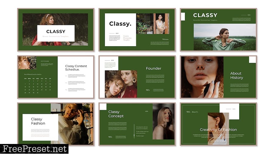 Classy - Beauty Presentation PowerPoint Template MDRK4L4