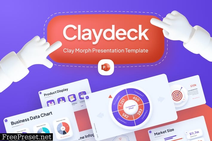 Claydeck Clay Morph PowerPoint Template DQ5WFZ5