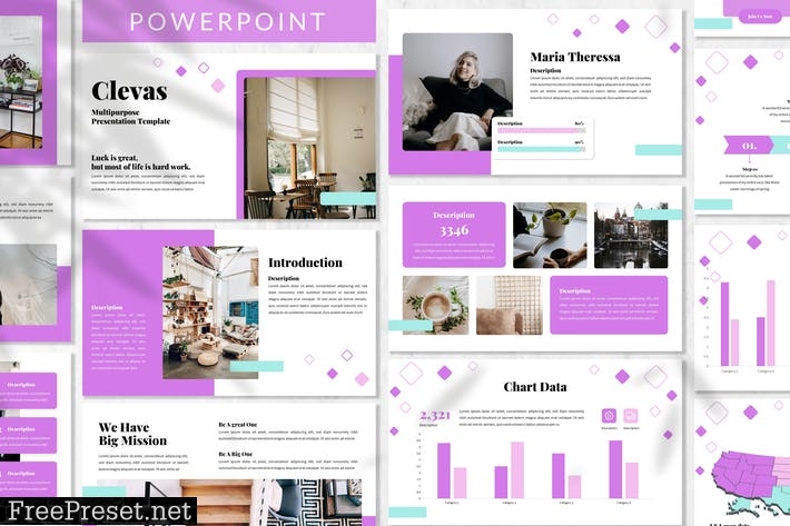 Clevas - Business Powerpoint Template BPMR9ZY