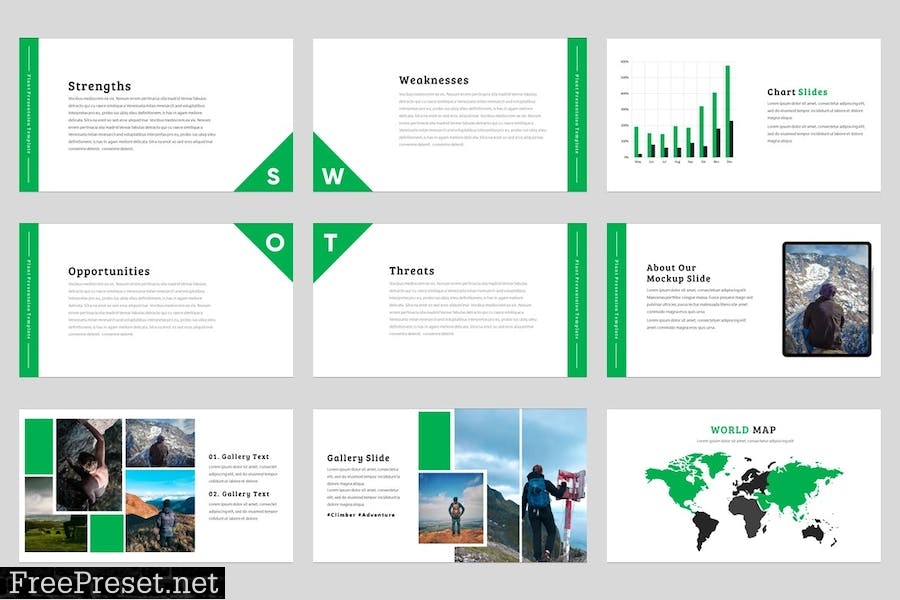 Climber - Adventure Powerpoint Template AZZM3LV