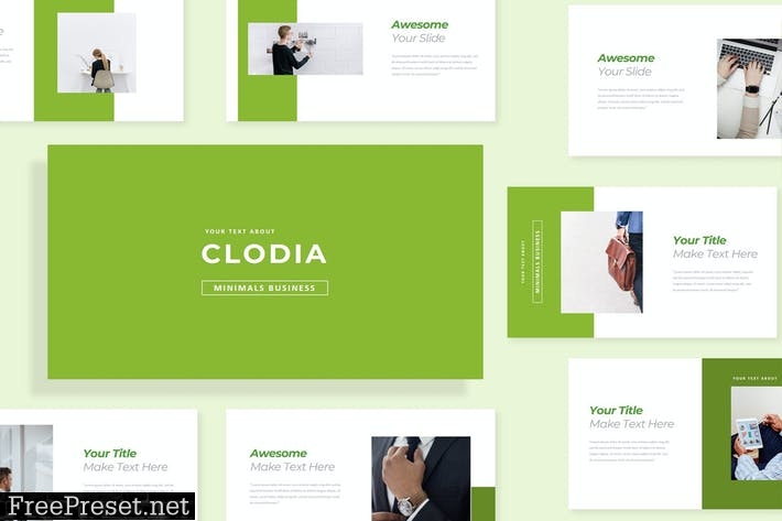 Clodia Minimal Business Presentation Powerpoint 5FMJ2XE