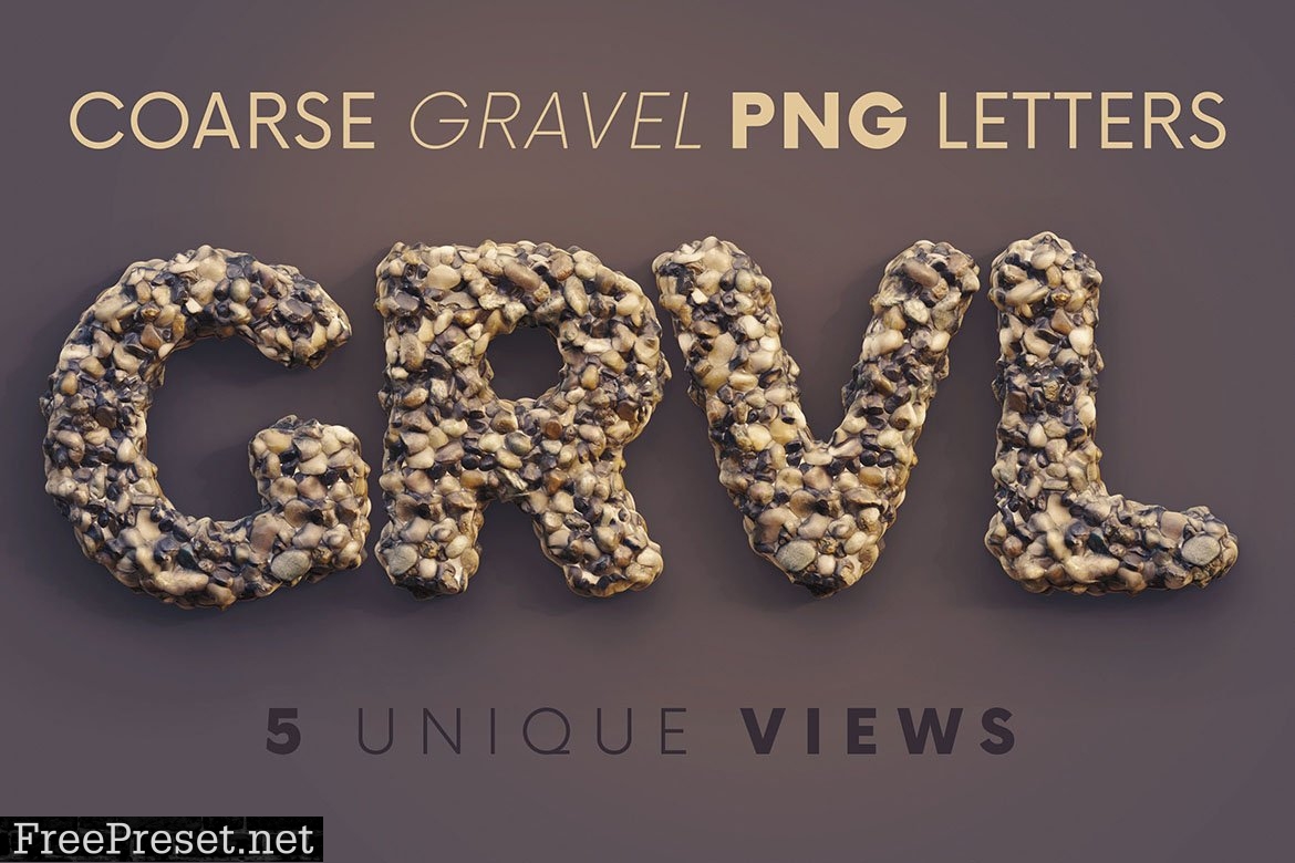 Coarse Gravel - 3D Lettering 6724332
