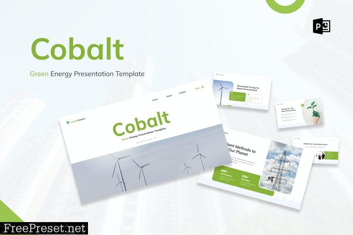 Cobalt - Green Energy Presentation Powerpoint N9JATL5