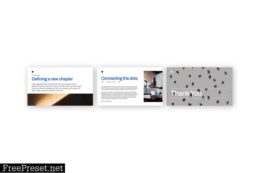 Coffee-Blue Black Minimalist Restaurant Powerpoint V4KT8TC