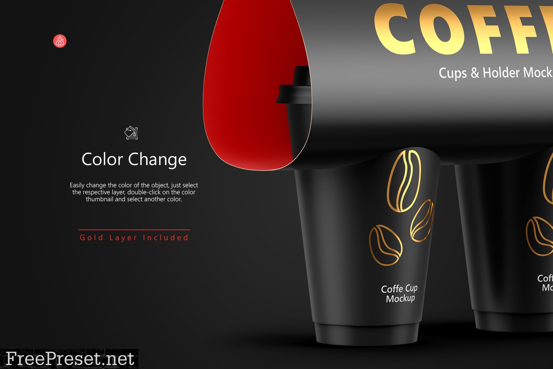 Coffee Cups and Holder Mockup 5686557